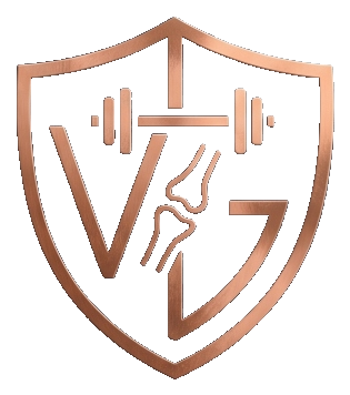 Dr. Vandit Gandhi Physiotherapy & Sports Rehab Shield Emblem Logo